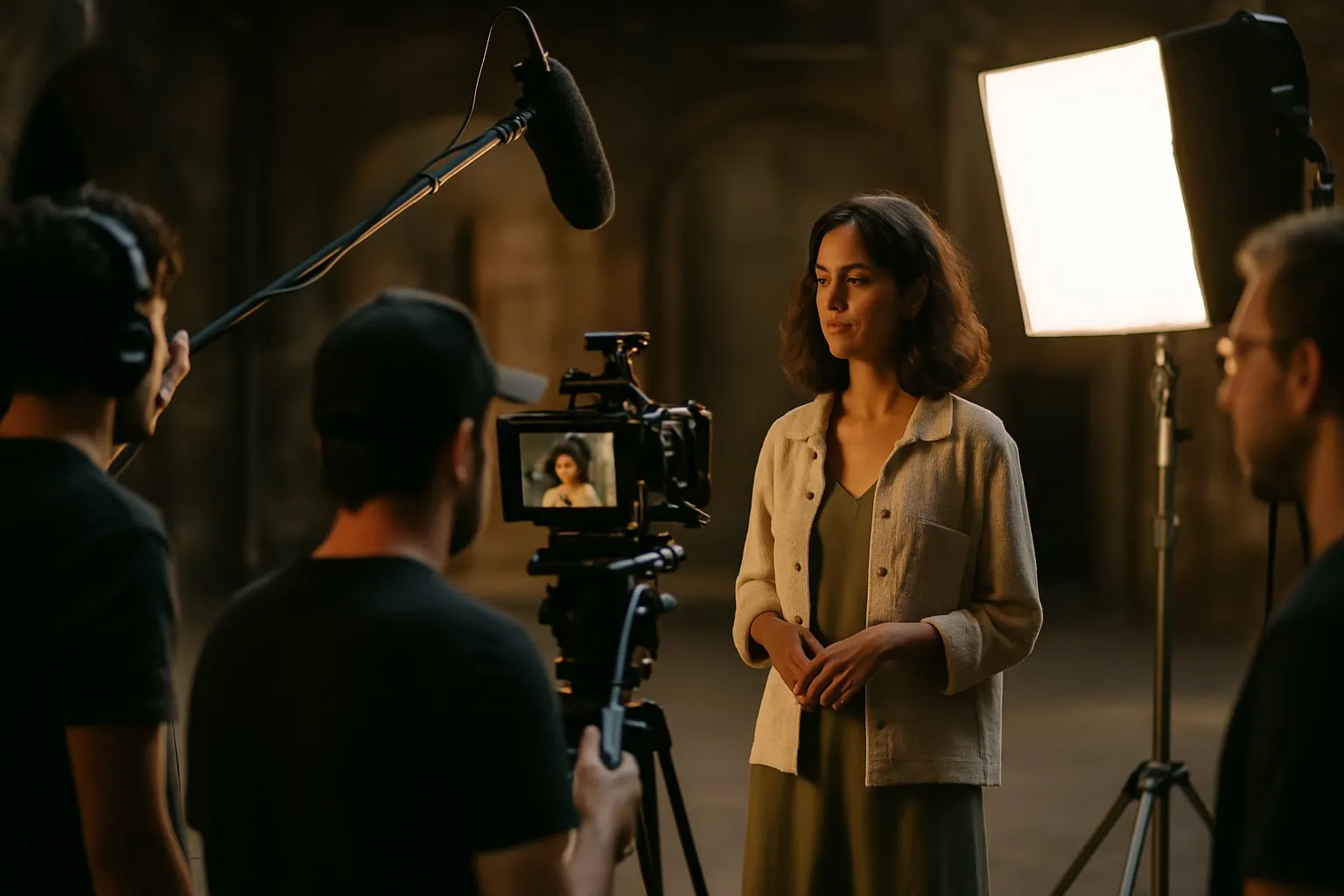 Filmagem moda sustentável em espaços culturais: som e luz