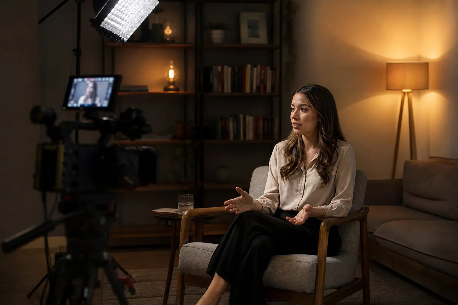 Como iluminar entrevista com uma luz LED sem estourar