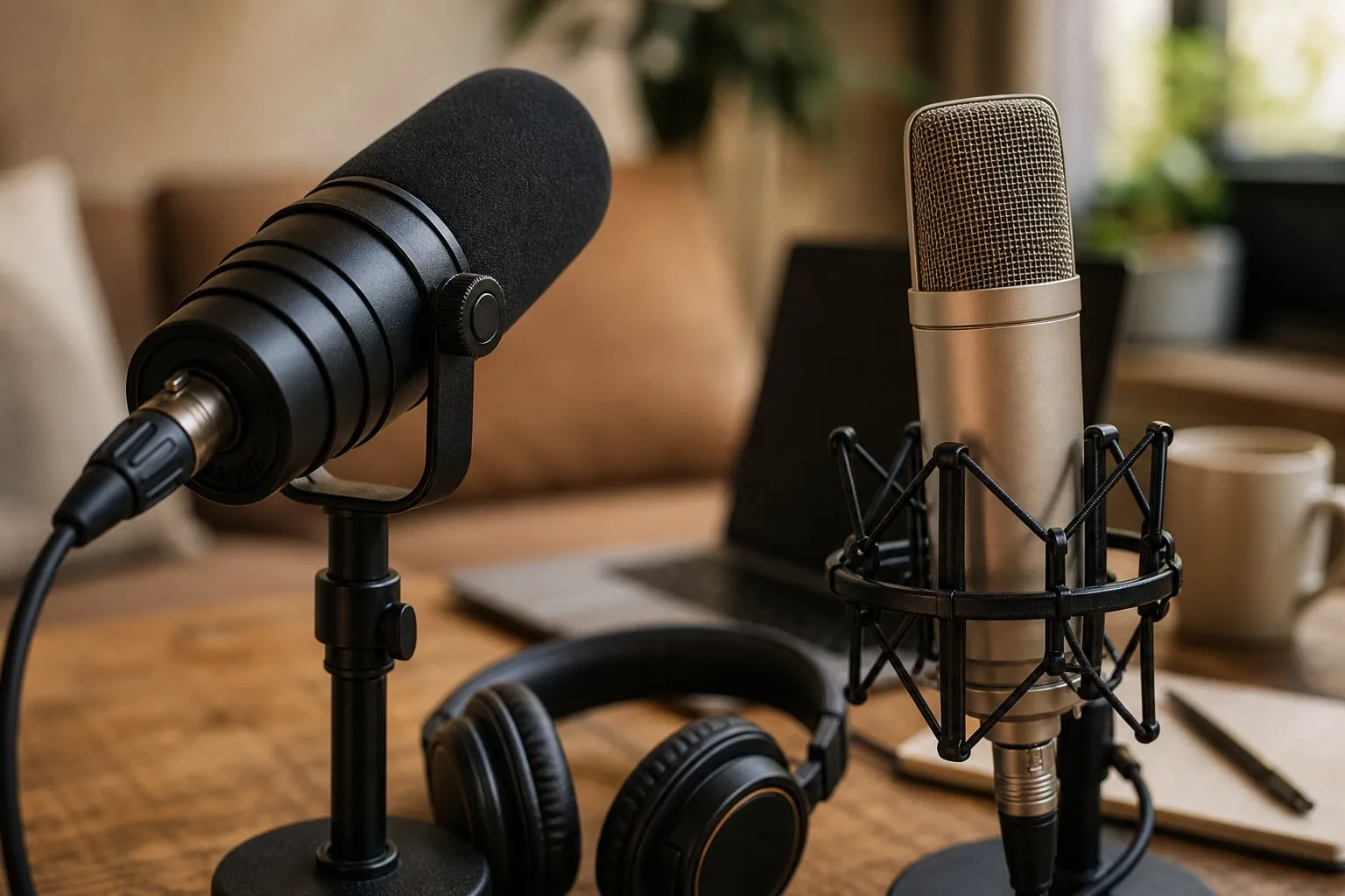 Microfone para podcast em casa: dinâmico ou condensador