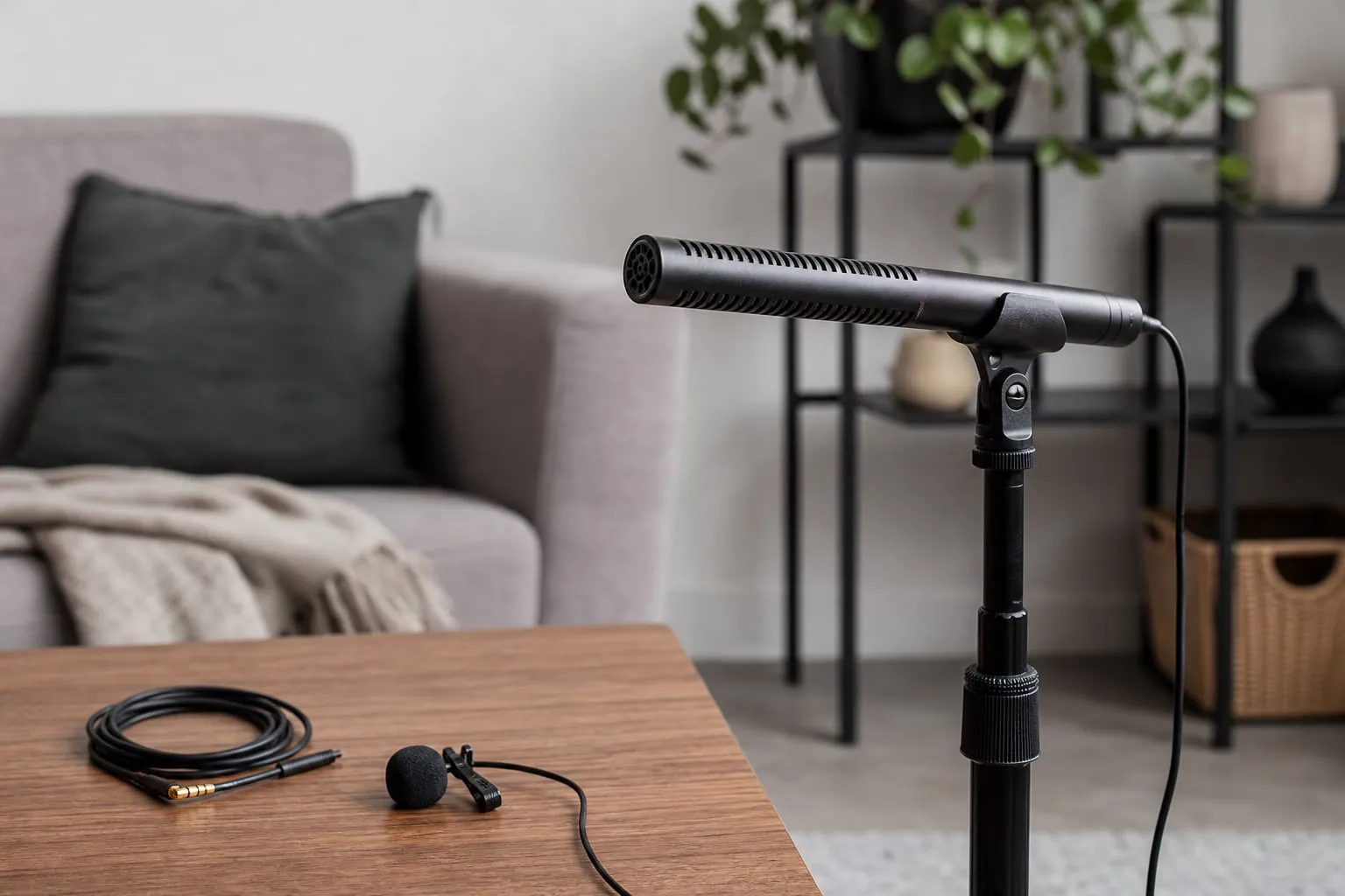 Microfone shotgun para ambiente interno: teste real