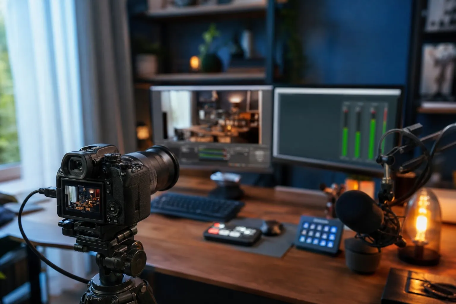 Como configurar câmera para live com HDMI limpo e áudio